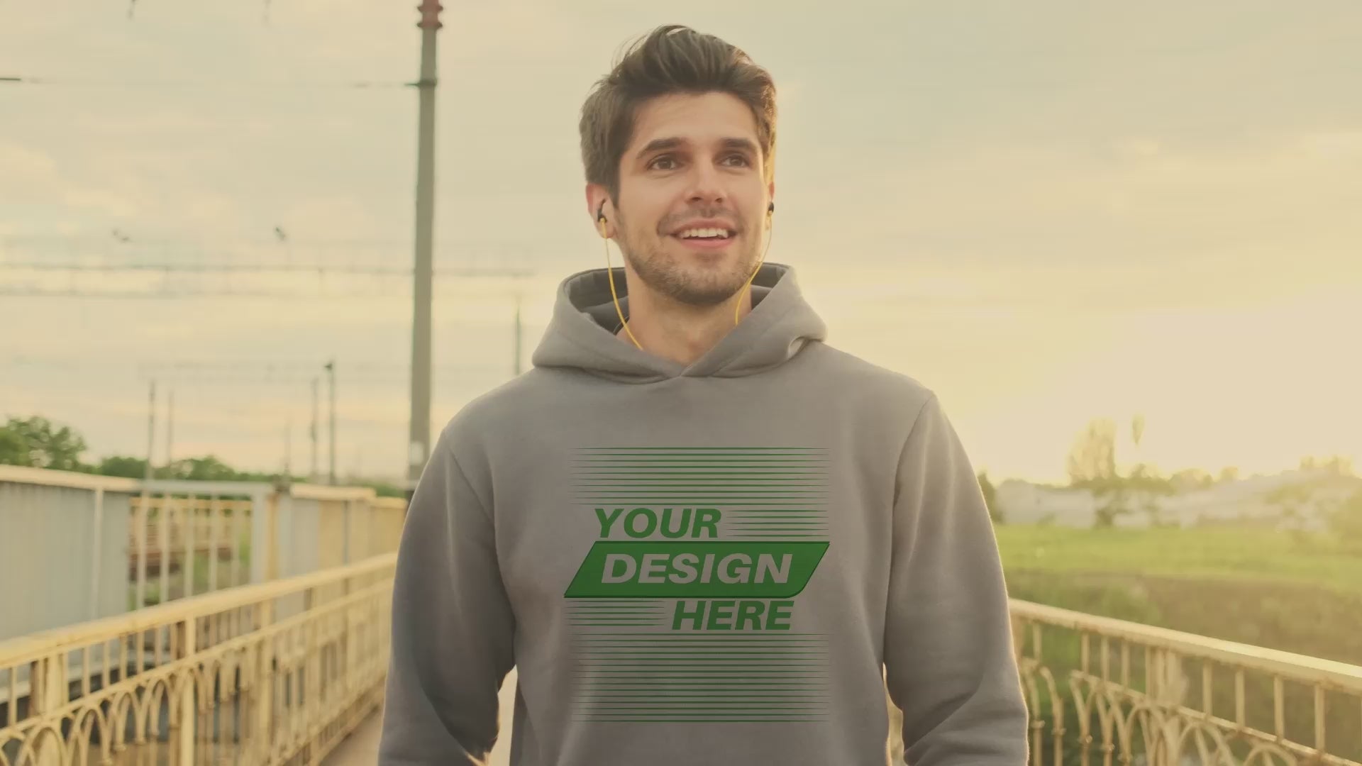 Grey Hoodie  - Clothing Mockup Video #19