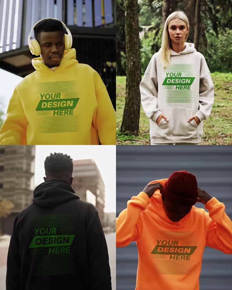 Hoodies - Mockups Pack (10 Videos)